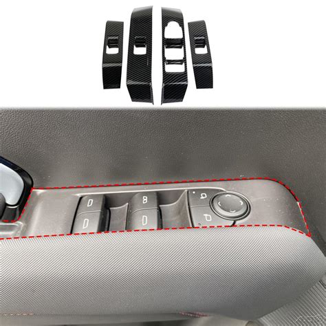 Korlot Carbon Fiber Style Window Lift Trim Switch Panel Cover Accessories For 2023