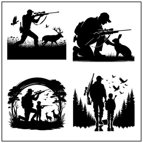 Chasse Svg Silhouette Bundle Silhouette Vectorielle De La Chasse