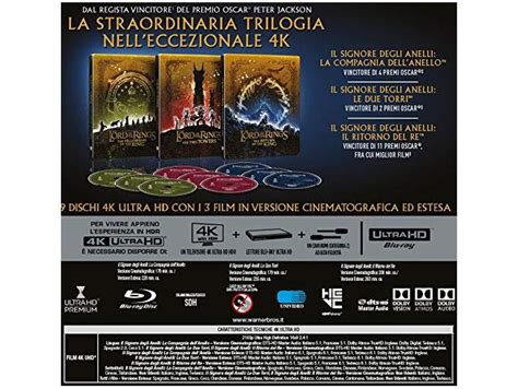 Warner Bros Il Signore Degli Anelli La Trilogia Steelbook Blu Ray