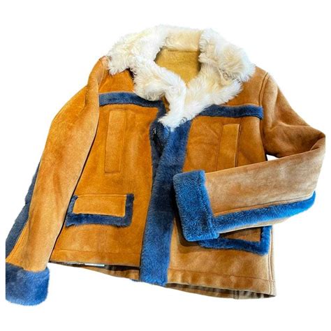 versace faux fur jacket gem