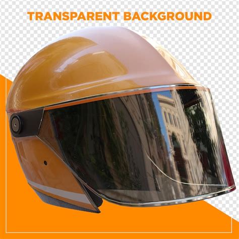 Capacete Amarelo Renderizado Em 3D Fundo Transparente PSD Premium