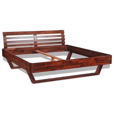 Anself Solid Acacia Wood Bed Frame King Size - Walmart.com - Walmart.com