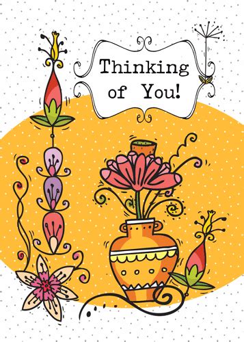 Thinking Of You Whimsical Flowers Free Thinking Of You ECards 123