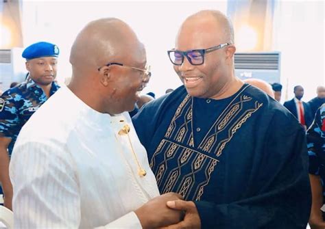 Akpabio Tackles Gov Fubara At Herbert Wigwes Funeral Video