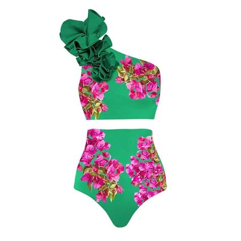 Three Dimensional Flower Triangle Bikini Sets Swimsuit For Women Sexy