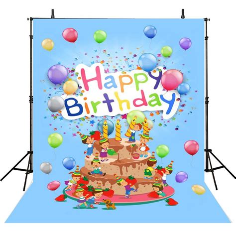 Mohome 5x7ft Happy Birthday Photography Backdrops Photo Backgrounds