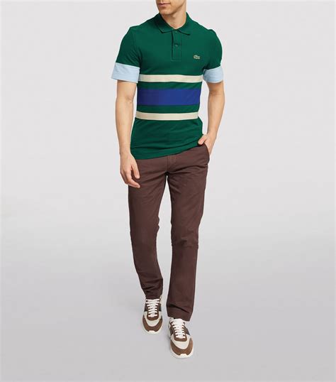 Lacoste Multi Horizontal Stripe Polo Shirt Harrods Uk