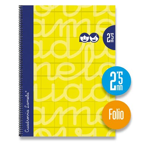 Cuaderno Espiral Folio Hojas Cubierta Extra Dura Amarillo