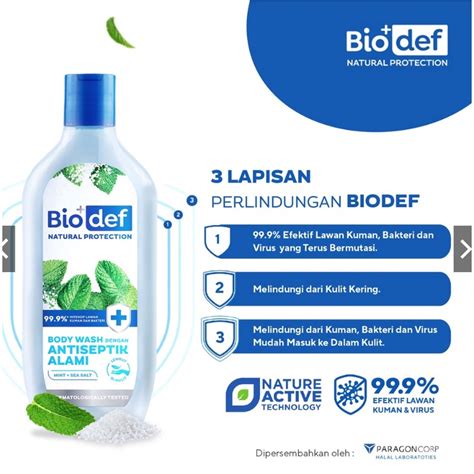 Jual BioDef Natural Protection Body Wash Shopee Indonesia