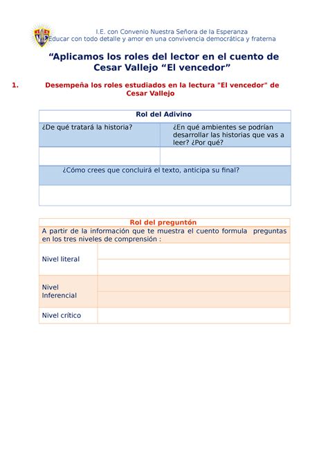 Actividad Analisis De Los Roles Del Lector Educar Con Todo Detalle