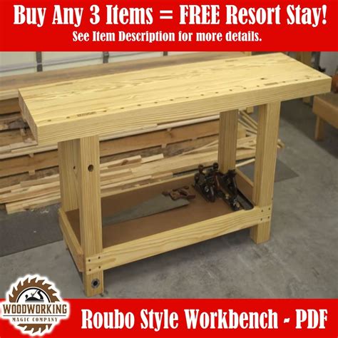 Classic Roubo Style Workbench Plans Project DIY Basic Craft Etsy