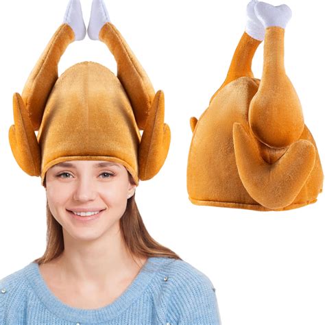 Thanksgiving Roasted Turkey Hat Plush Turkey Cap Spooktacular Creations