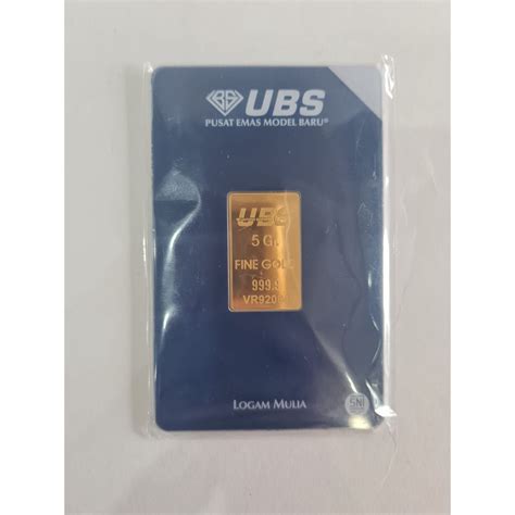 Jual Gram Lm Logam Mulia Emas Ubs Press Terbaru Qr Code Barcode