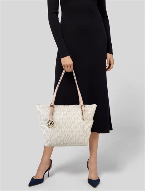 Michael Michael Kors Coated Canvas Monogram Tote Neutrals Totes