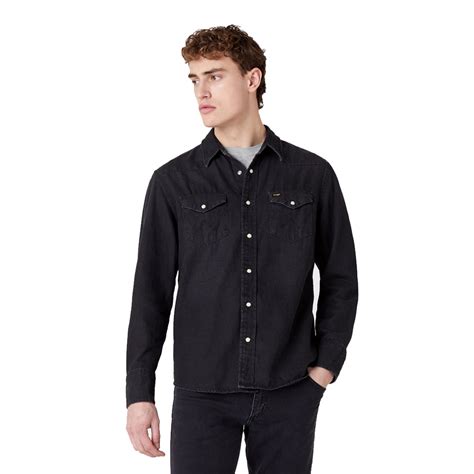 District Concept Store - WRANGLER 27MW Denim Shirt - Black Washed ...