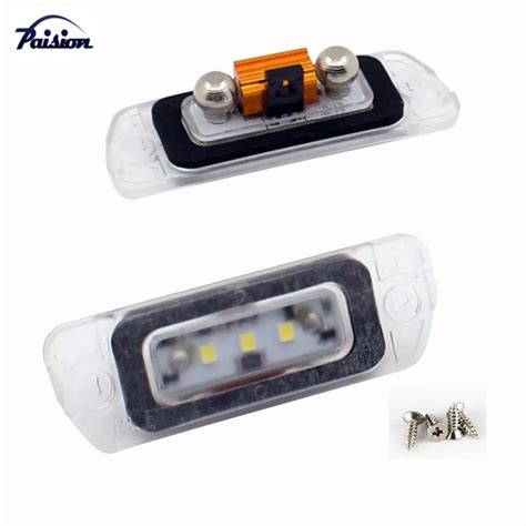 Pcs Canbus Smd Rear Led Number License Plate Light Kit For Mercedes