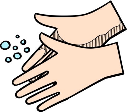 Hand Washing Drawing Color Vector Illustration Outline Bodycare Washing