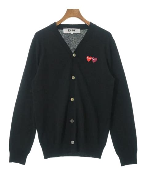 Play Comme Des Garcons（プレイコムデギャルソン）カーディガン 黒 サイズ L メンズ 【公式】ブランド古着・中古通販は