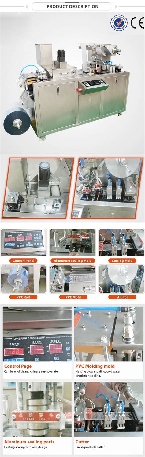 Automatic Aluminum Plastic Honey Blister Packing Machine Liquid Blister