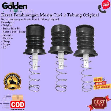 Jual Karet Seal Pembuangan Air Mesin Cuci Sharp 2 Tabung Satu Set