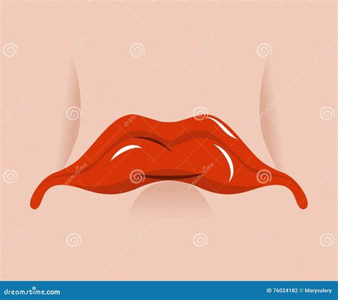 Sad Mouth Sorrowful Red Lips On White Background Stock Vector Illustration Of Depression