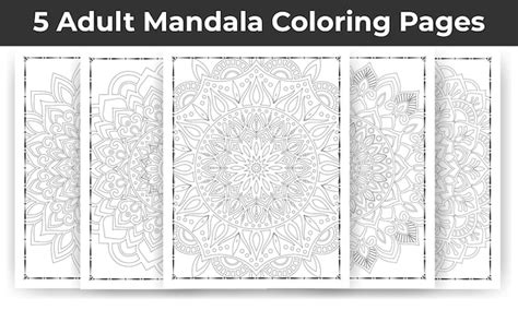 Premium Vector Adult Mandala Coloring Page Bundle Kdp Interior