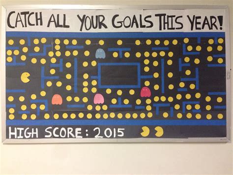 Pacman New Years Goals Bulletin Board