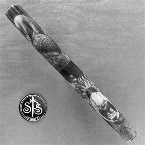 Spoken For The Black Swan Hand Painted Fountain Pen Stanford Pen Studio