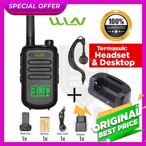 Promo Wln Ht Winlan Walkie Talkie Kd C100 Uhf Full Set Single Dekstop