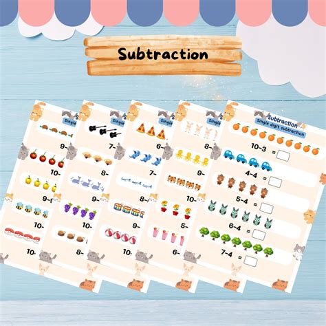 Printable Subtraction Fill In The Blanks Worksheets Math Worksheet