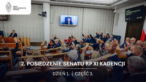 Posiedzenie Senatu Rp Xi Kadencji Dzie Cz Youtube