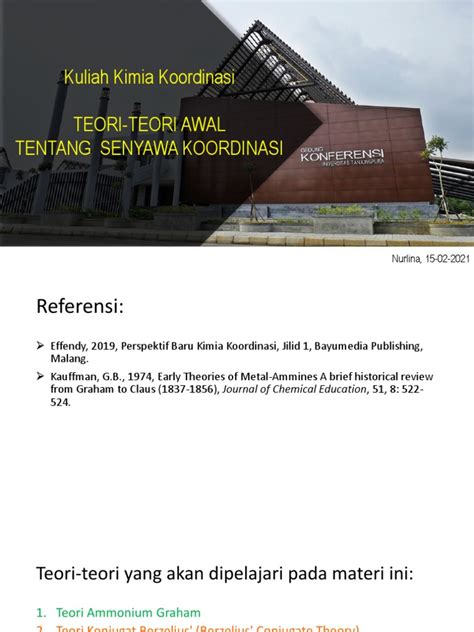 Teori Teori Awal Tentang Senyawa Kimia Koordinasi Pdf