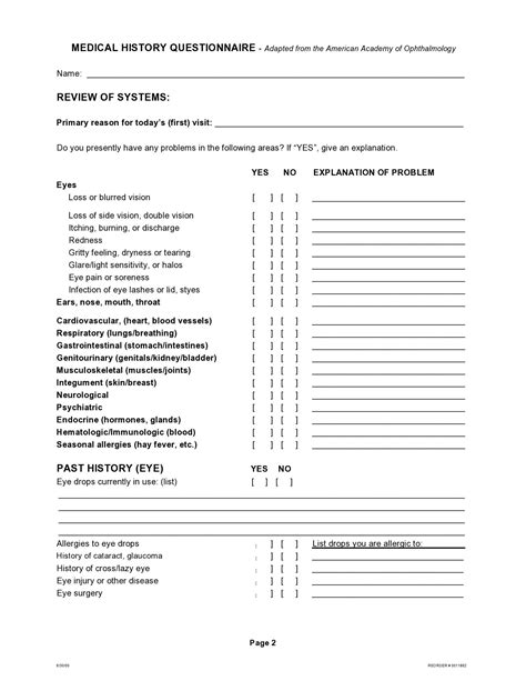 Free Review Of Systems Templates Checklist Templatelab