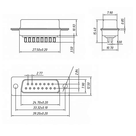 15 Pin D Sub Connector