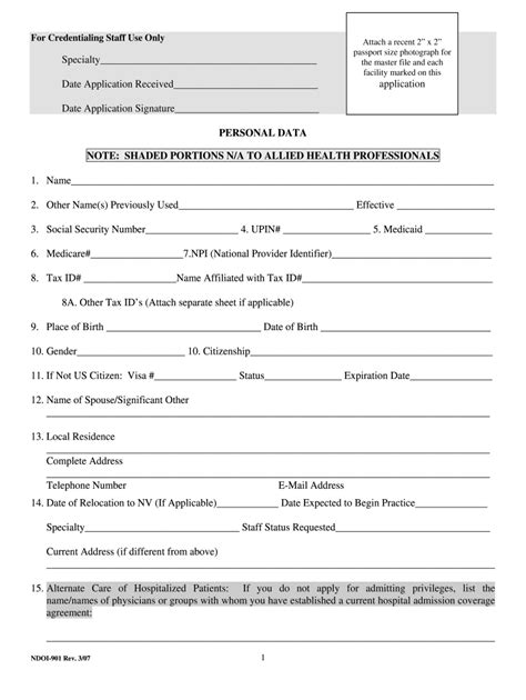 Nevada Credentialing Application Fill And Sign Printable