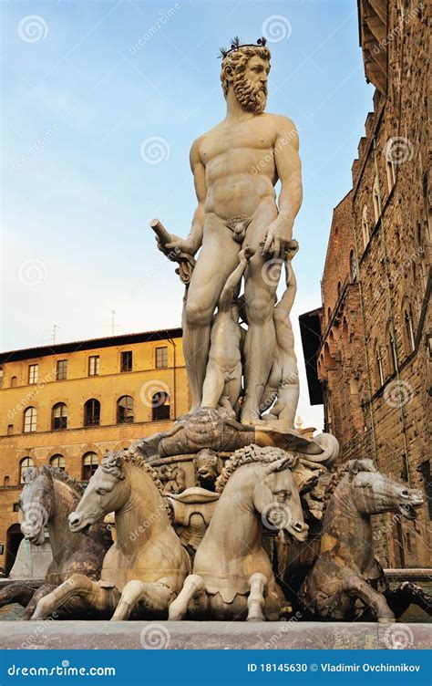 Statue Of Neptune Fountain Stock Photo - Image: 18145630