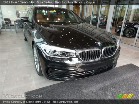 Black Sapphire Metallic 2019 Bmw 5 Series 540i Xdrive Sedan Cognac Interior