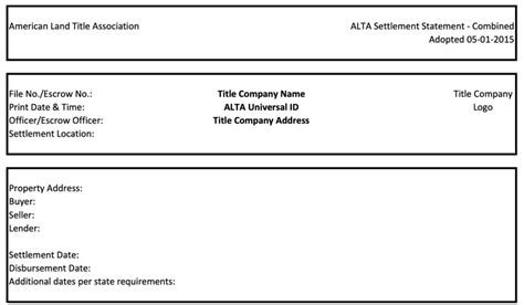 What Is An Alta Settlement Statement And How To Read The One Seller