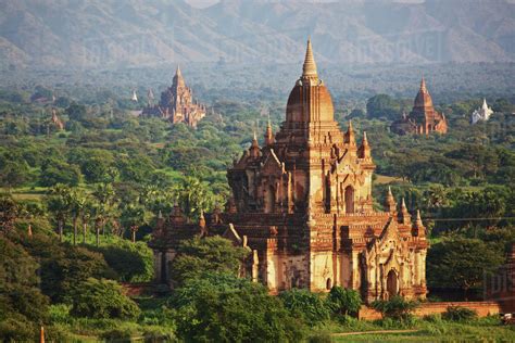 Buddhist Temples Bagan Mandalay Region Burma Stock Photo Dissolve