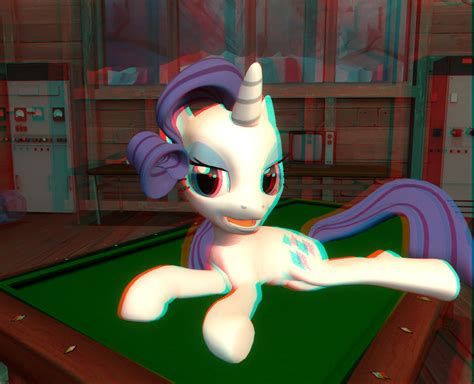 Safe Artist Pika Robo Rarity G D Anaglyph D Bedroom