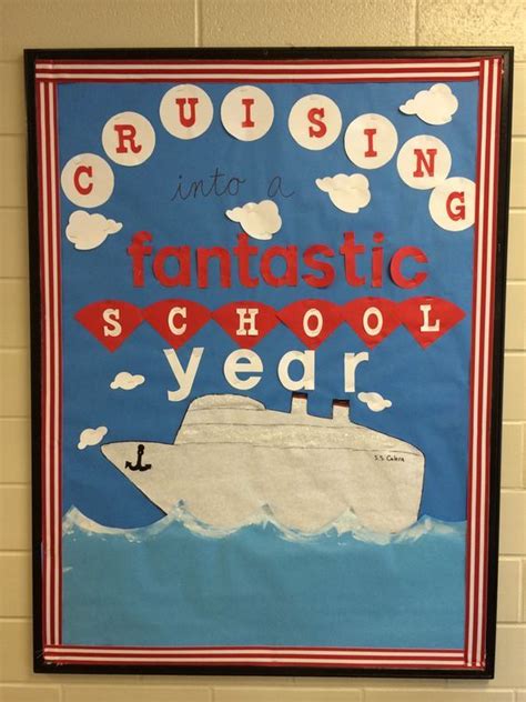 Cruising Bulletin Board Back To School Nautical Nautical Classroom Theme Nautical Classroom