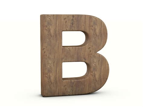 Premium Photo Wood Letter B