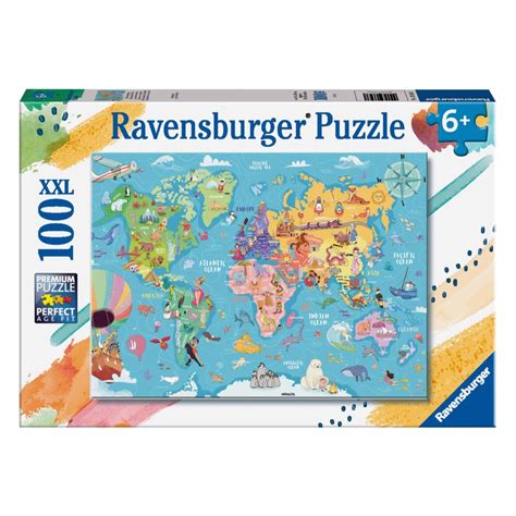 Buy Ravensburger - Map of the World Puzzle - 100 Pieces - MyDeal