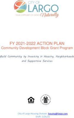 FY 2021 2022 ACTION PLAN Community Development Block Grant Program