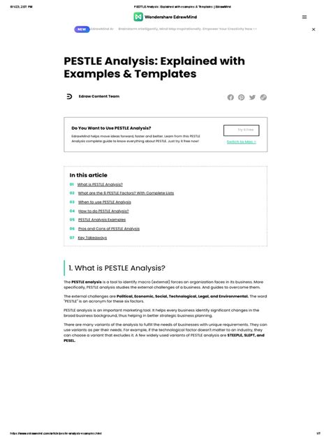 PESTLE Analysis - Explained With Examples & Templates - EdrawMind | PDF ...