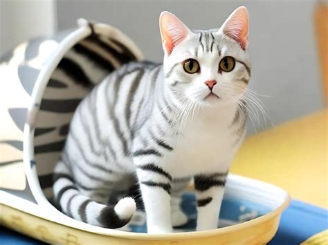 Premium AI Image Beautiful American Shorthair Cat AI Generated