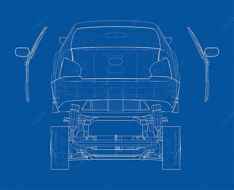 Assembling Electric Car Vector Environment Chassis Supply Vector