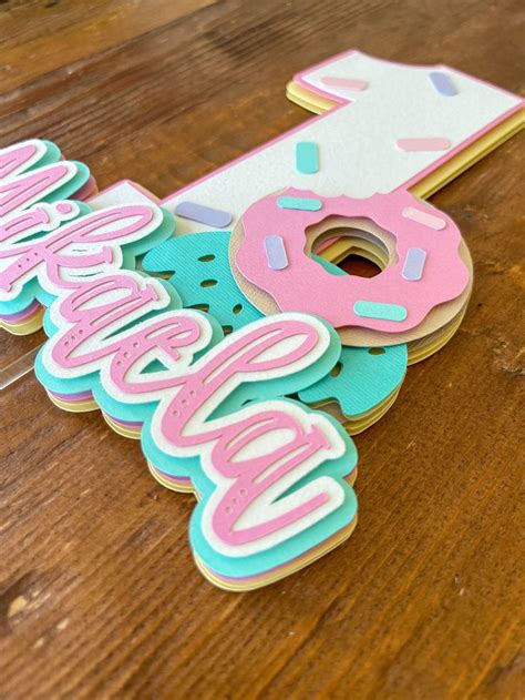 Donut Cake Topper Donut Smash Cake Topper Donut Party Donut Party Decor