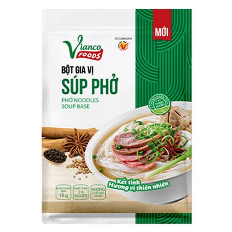 Bột Gia Vị Súp Phở ViancoFoods 18gr Vianco Gia Vị Việt Ấn Nguyên