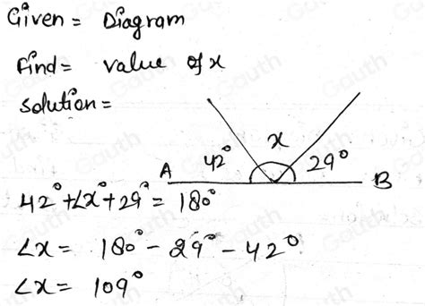 Solved Ab Is A Straight Line Work Out The Size Of Angle X Not Drawn